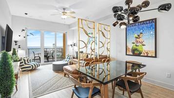 Condo, Multiple Beds, Balcony, Ocean View (Salt and Shore Escape) | Living area | 42-inch flat-screen TV with digital channels