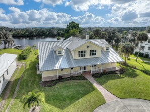 Exterior - Spacious 4BR Riverside Retreat with Pool & Hot Tub (Alva)