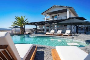 Outdoor pool, a heated pool