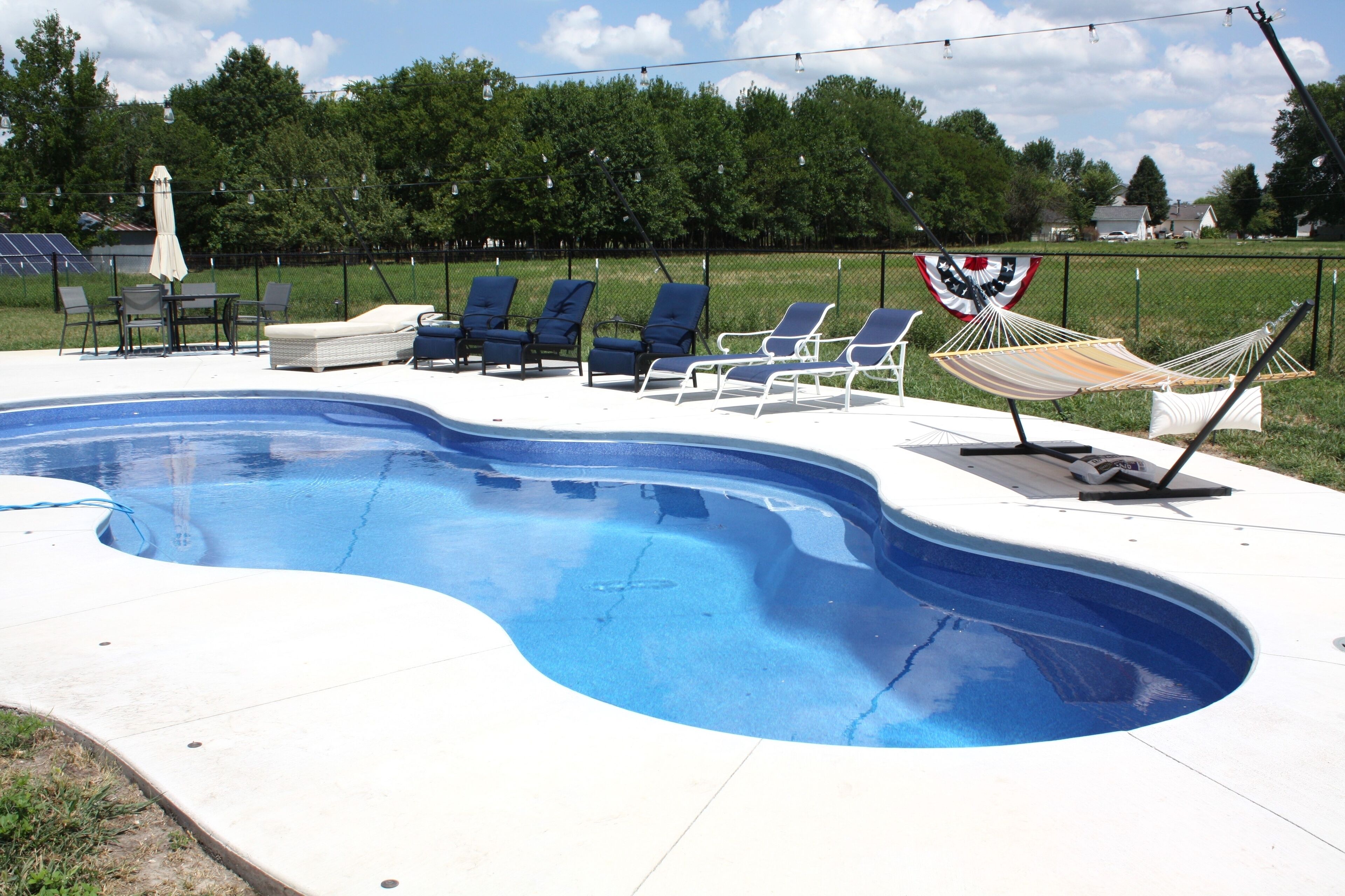 Piscine extérieure, piscine chauffée