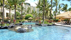 Outdoor pool, a heated pool