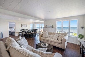 Smart TV, fireplace, video games, foosball