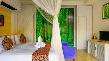 Villa – classic, bassengutsikt | 1 soverom, minibar, skrivebord og skrivebord for bærbar PC