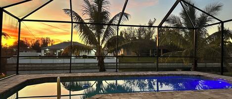 Outdoor pool, a heated pool