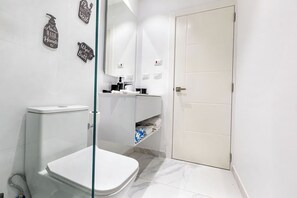 Shower, hair dryer