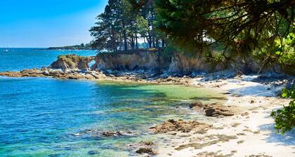 100 m from the beach, 2 adults and 2 children