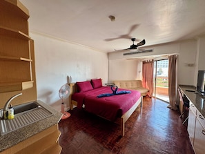 Studio, Balkon, eingeschränkter Meerblick