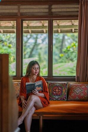 Interior - Peaceful Organic Farmhouse Retreat with Stunning Views  (Bali)