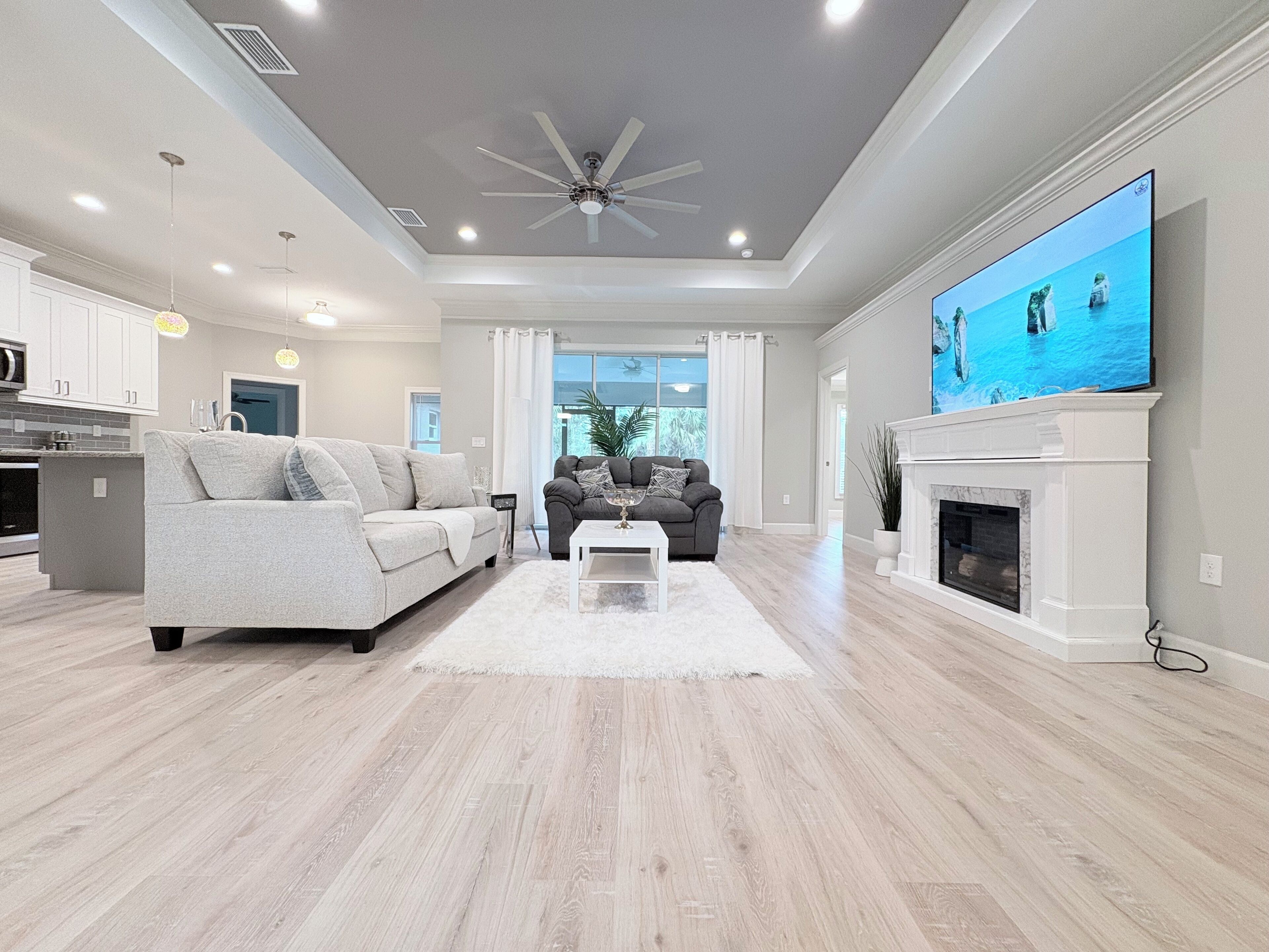 TV connectée, cheminée