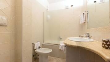 Shower, rainfall showerhead, hair dryer, bidet
