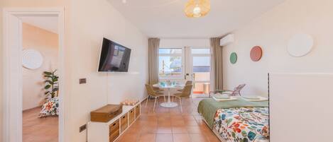 1 間睡房、熨斗/熨衫板、免費 Wi-Fi、床單