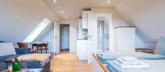 Sandpiper on the Wadden Sea in the German-Danish meadows, pet friendly!