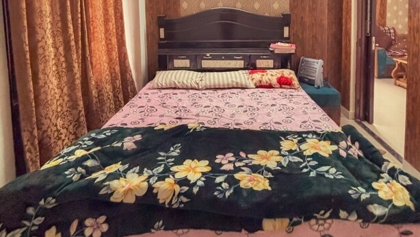 Apartemen, balkon, pemandangan kebun