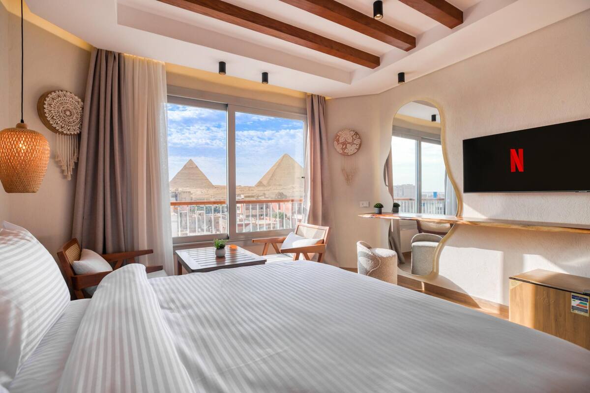 Chambre Double Premium, véranda, vue montagne | Vue de la chambre