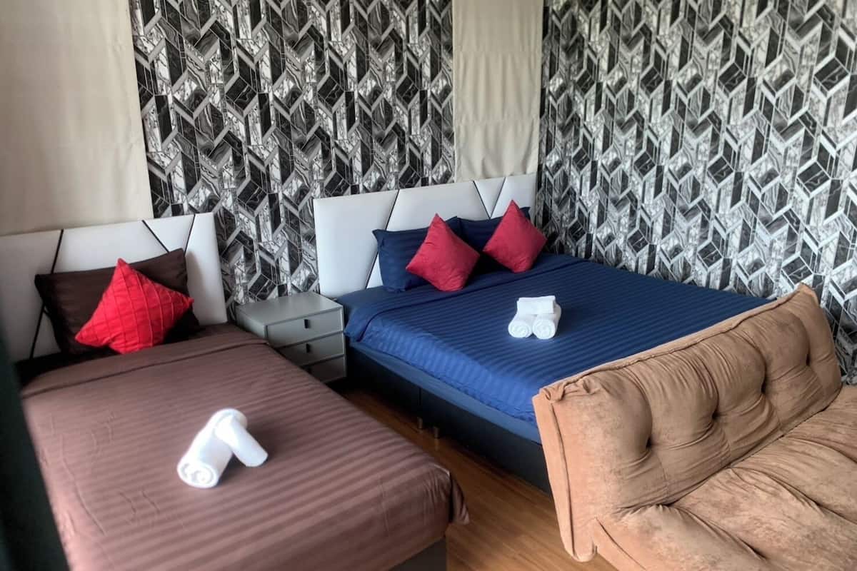 Dreibettzimmer, Stadtblick
