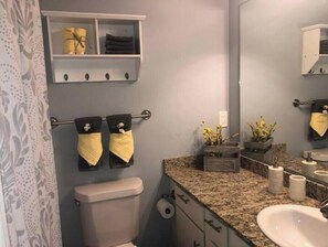 Hair dryer, towels, soap, toilet paper - 2-bedroom condo in charming Oxford within walking distance of the stadium. (Oxford)