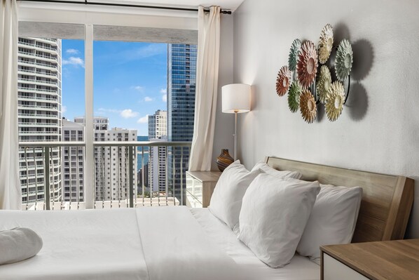 Apartamento, 2 habitaciones, vistas a la ciudad | Ropa de cama de alta calidad y decoración individual