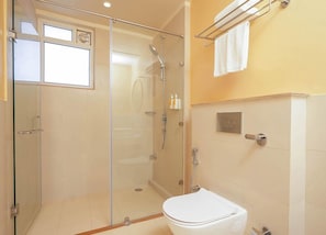Executive Twin Room, Mountain View | Bathroom | Shower, towels, soap, shampoo