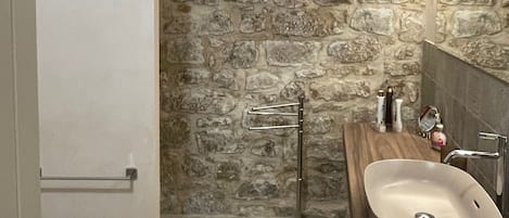 Dusche, Haartrockner, Bidet, Handtücher