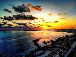 On the beach, white sand