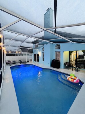 A heated pool
