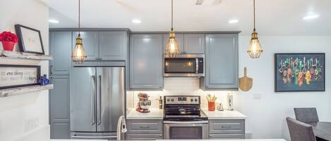 Microwave, oven, stovetop, dishwasher