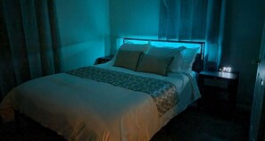 2 bedrooms, desk, iron/ironing board, travel crib