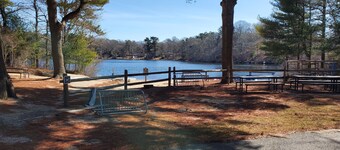 Escape to our Cabin in the Pines in beautiful East Falmouth on Sunny Cape Cod.