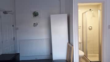 Shower, soap, toilet paper