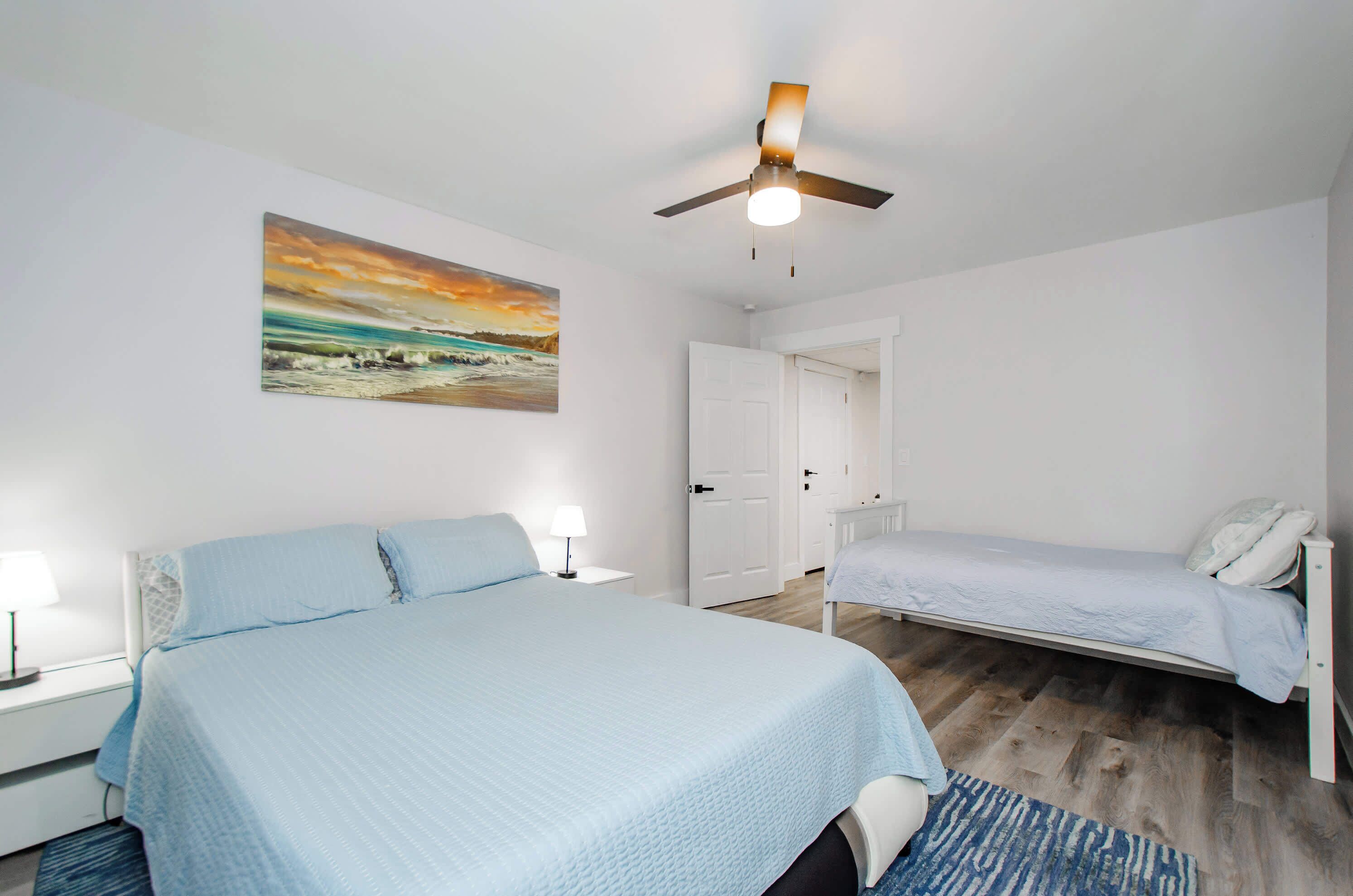 2 bedrooms, iron/ironing board, travel crib, free WiFi