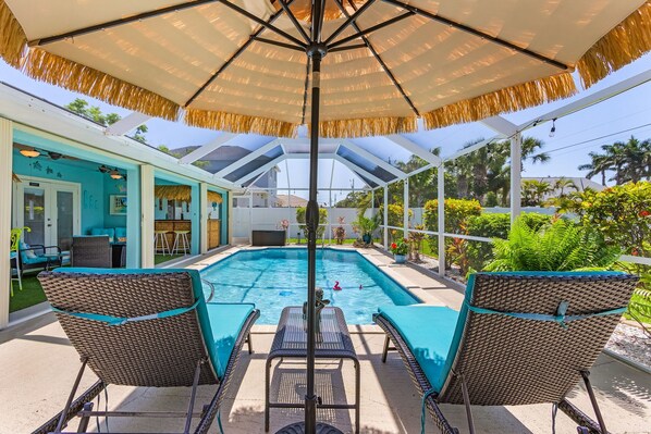 Outdoor pool, a heated pool