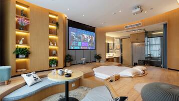 Honeymoon Double Room, River View | Down comforters, desk, laptop workspace, blackout drapes