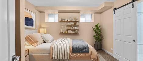 2 bedrooms, iron/ironing board, WiFi, bed sheets
