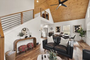 Smart TV, fireplace, video games