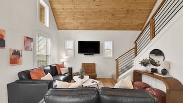 TV connectée, cheminée, jeux vidéo