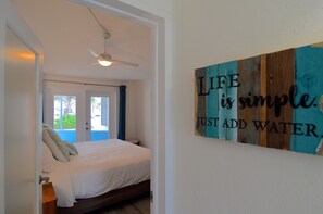 Iron/ironing board, WiFi, bed sheets - "SeaCove" Beachside Bungalow with AC and WiFi in charming Rum Point (Rum Point)