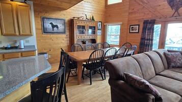 TV, fireplace, video games, foosball