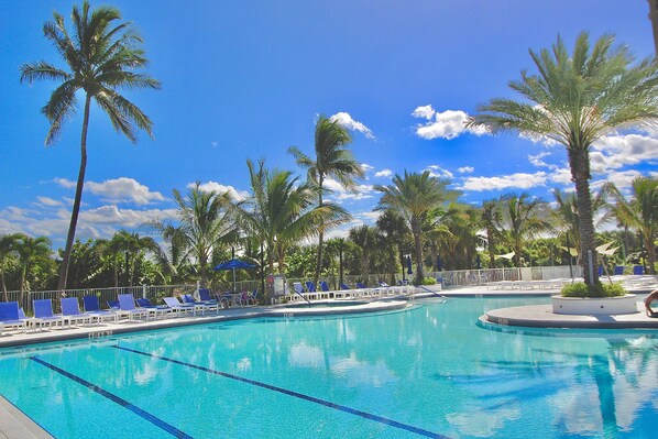 A heated pool