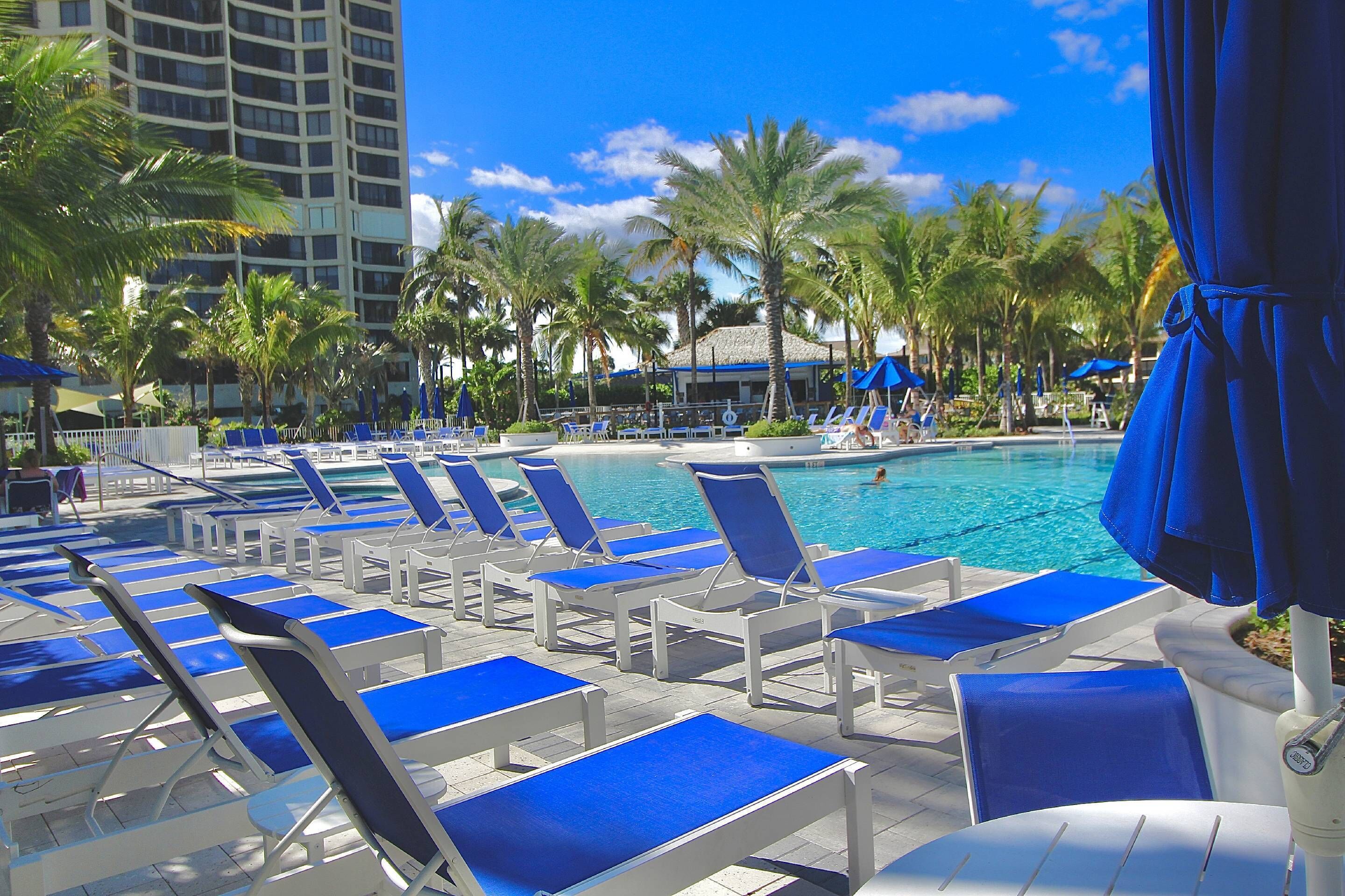Lounge Chairs are waiting for you, a few steps away from your door, at the gorgeous new Main Resort Pool, with on site Tiki Bar.