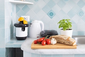 Apartment | Private kitchen | Fridge, oven, stovetop, coffee/tea maker