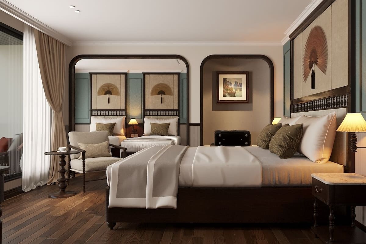 Family Quadruple Room, Balcony, Ocean View | Minibar, desk