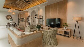 Una televisión de pantalla plana