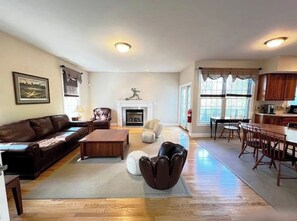 Smart TV, fireplace, video games