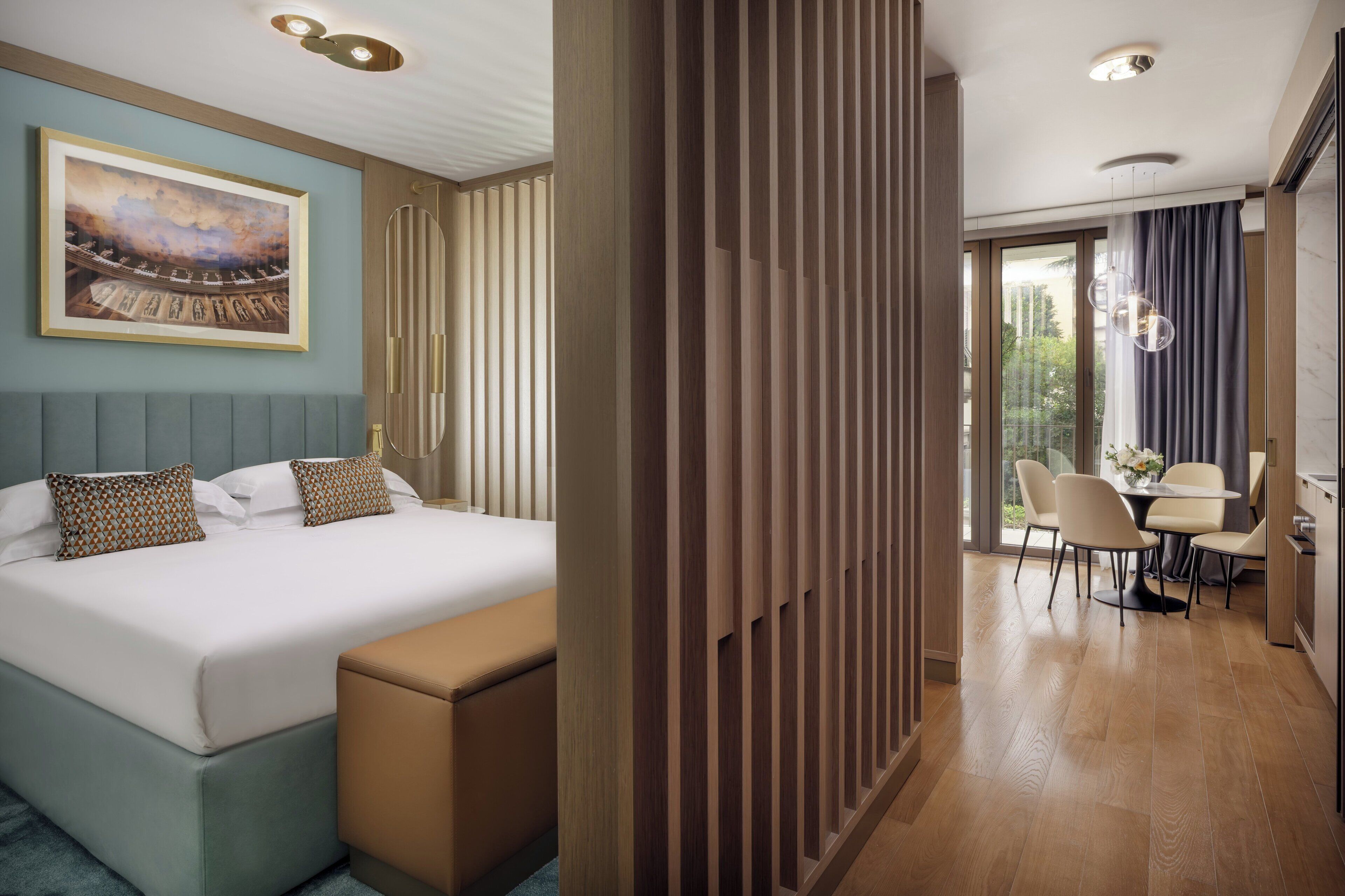 Hypo-allergenic bedding, down comforters, pillowtop beds, in-room safe