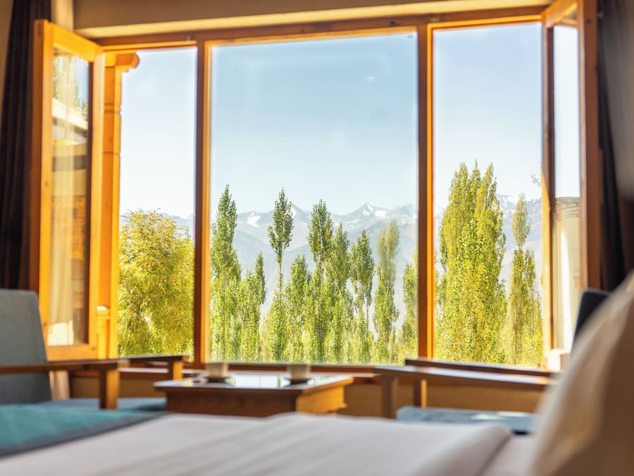 Habitación Deluxe doble, balcón, vistas a la montaña | Vistas desde la habitación