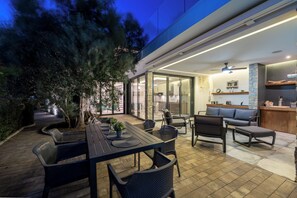 Comfort House, 3 Bedrooms, Poolside | Terrace/patio - Villa Picholine (Novalja)