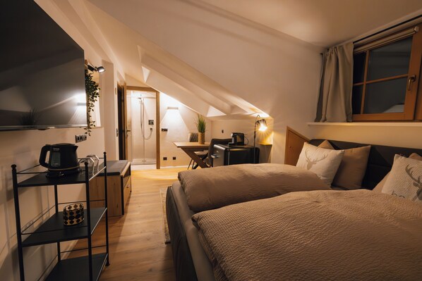 1 slaapkamer, een strijkplank/strijkijzer, wifi, beddengoed