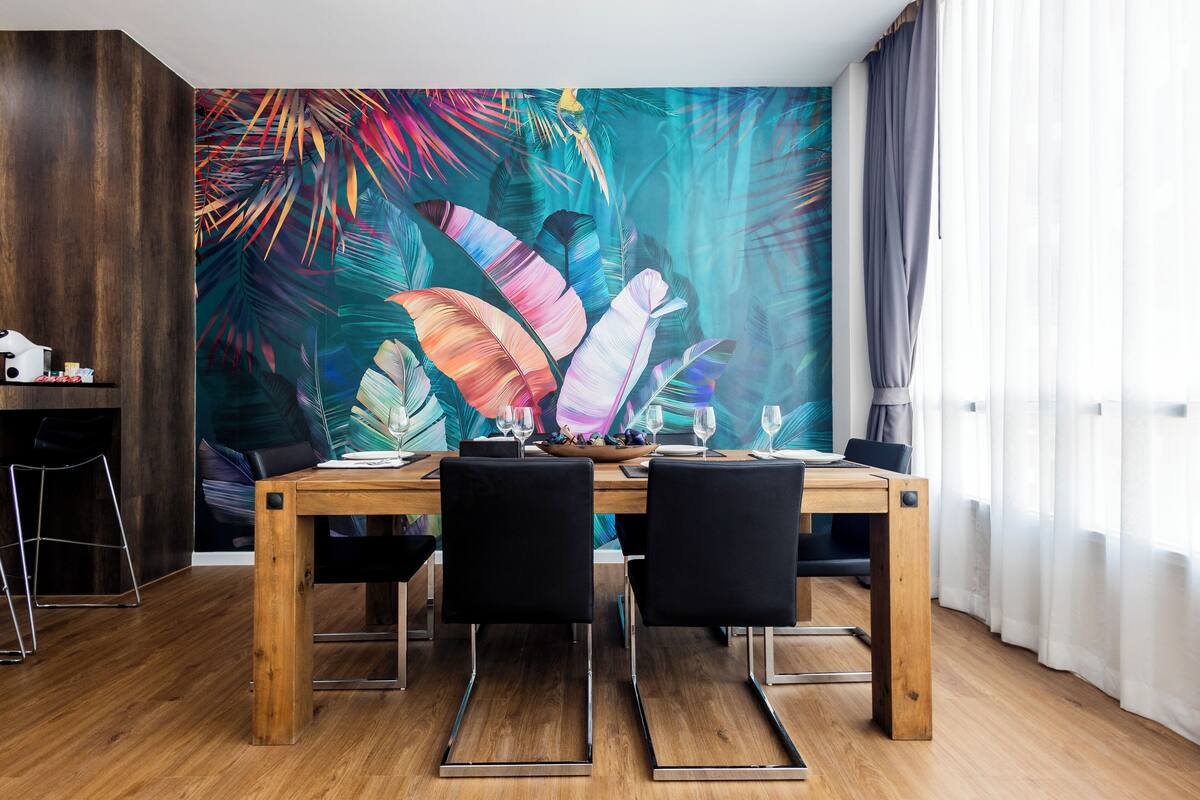 Standaard appartement, 1 slaapkamer, balkon, uitzicht op tuin | Dineren op de kamer