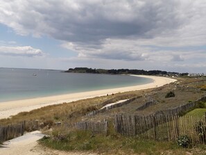 Vlak bij het strand