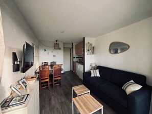 Living area - Studio cabin with direct beach access - SOUTH terrace (Arzon)